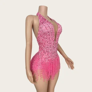 Bingzhui Sparkly Crystals Tassel Bodysuit Stage Dance Performance Rhinestones Wear Sexy Women Nightclub Party Showgirl Costumes - AliExpress Jumpsuits&Rompers