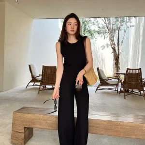 SOTHEA Classic Sle Svel Long Legged  Pants Women's Paper Thin Person Casual Slimming Overall Jumpsuit - AliExpress Jumpsuits&Rompers
