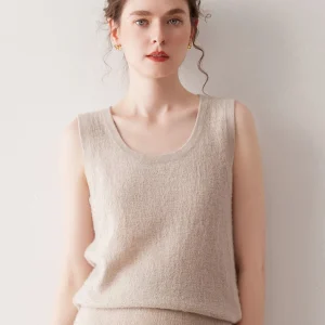 Women's Pure Camere Knitted Vest Svel round Ne Warm Fing Inner Wear Top Casual Sle Commute Suitable - AliExpress Sweaters&Jumpers