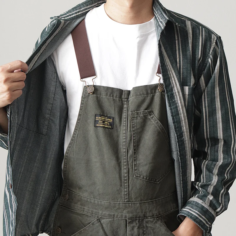 Retro American Sle Men's Overall Work Pants Cotton Canvas Straight Leg Wide Leg Pants Waed Denim Timberja Pants - AliExpress Pants