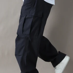 Loose Fit Men's Casual Pants Multiple kets ey Cotton Straight Leg Trousers American Retro Sle Comfortable Leisure Trou... - AliExpress Pants