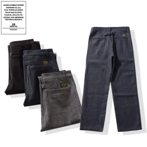 OKONKWO light business men's retro herringbone wool trousers thickened multi-pocket workwear casual trousers - AliExpress Pants