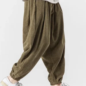 Corduroy Wide Baggy Jogger Pants Men Loose Casual Pants Chinese Heavy Duty Oversize Trousers Male Autumn Winter High Quality - AliExpress Pants