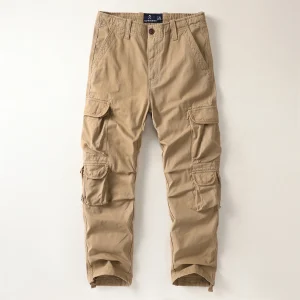 Men's Heavyweight Cotton Casual Pants Autumn Winter Outdoor Straight Loose Cargo Multi-pocket plus Size - AliExpress Pants