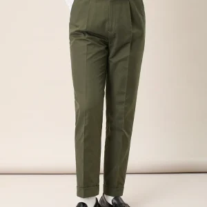 Cultum Men's Khaki Casual Pants Paris Button Adjustable Pleats Straight Leg Busin Gentleman Long Trousers Trendy - AliExpress Pants