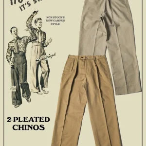 Men's Ivy Sle High Waist Loose Fit Khaki Pants Retro Folded Trousers Casual American Vintage Workwear Straight Leg Trousers - AliExpress Pants