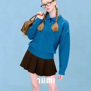 AHMI Vintage Blue Oversized Long Sve Knitted Sweater Autumn Winter New Sle Soft Lazy Feeling Crew Ne Two Piece Set - AliExpress Sweaters&Jumpers