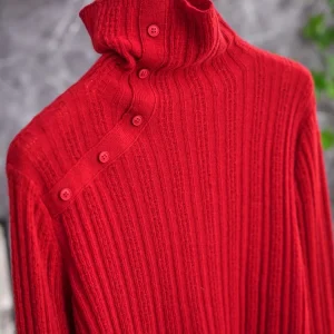 Lucky Red Snake Year 100 Pure Wool High Collar Knitted Sweater Long Sleeve Color Commute Style Regular Fit Straight Tube - AliExpress Sweaters&Jumpers