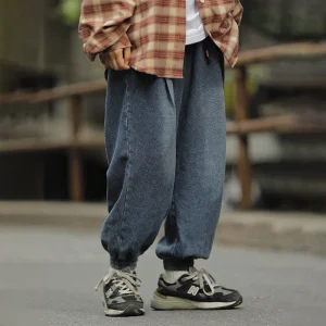 Loose American Sle Jeans Dstring Cuffed Pants Men Women Casual Loose Harem Long Trousers Spring Autumn Youth Faion - AliExpress Pants