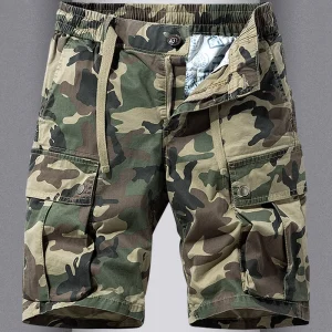 Summer Men's Workwear Shorts Multiple Pockets Loose Fit Large Size Camouflage American Vintage Five-Quarter Pants Casual - AliExpress Pants