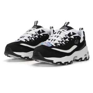 Skechers Patchwork D'Lites 1.0 Thick-Soled Fashionable Dad Shoes Women's Casual Sports Shoes 149906-Bkw - AliExpress Sneakers