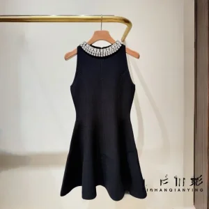 Knitted Bla Dr Women's round Ne Svel Diamond Decorated Faionable  Dr French Sle Autumn New ... - AliExpress Sweaters&Jumpers