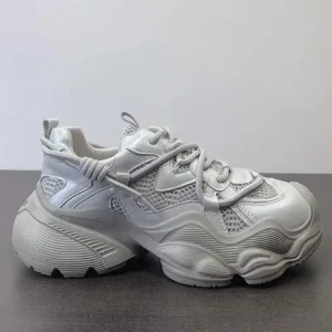 Women New Thick Platform Patchwork Outdoor Running Shoes Breathable Mesh Spliced Sport Shoes Lace Up Round Toe Jogging Sneakers - AliExpress Sneakers