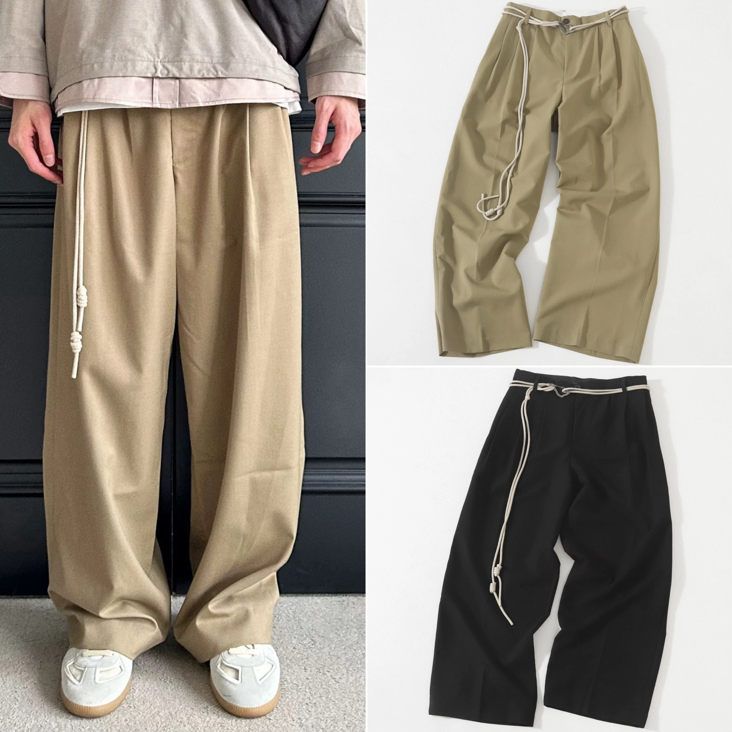 Loose Lazy Sle High Street Japanese Wide Leg Pred Pleats Painter Drapey Casual Pants Youthful Vitali Everyday Wear - AliExpress Pants