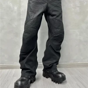 Owen Seak Men Cargo Pants Cotton Casual Oversize Gothic Men's Sweatpants Autumn Cross Solid Loose Black Designer Long Trousers - AliExpress Pants