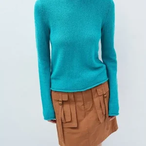 Hello September Bla Label New Textured Cotton  Color Knitwear Top Women's V60307 Soft Fit round Ne Long Sve - AliExpress Sweaters&Jumpers