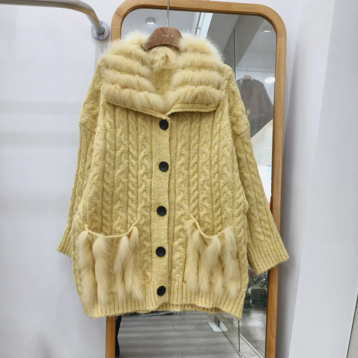 2026 New Women's Navy Collar Thicken Cardigan Stripe Knitted Cardigan Coat Loose Fried Dough Twists Real Fox Fur Sweater Coat - AliExpress Sweaters&Jumpers