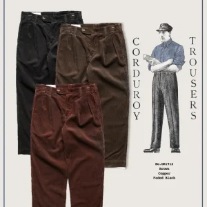 Sli Dad Thi Corduroy Double Pleat Casual Pants American Retro Ameika Khaki Stripe Pants Straight Leg Version - AliExpress Pants