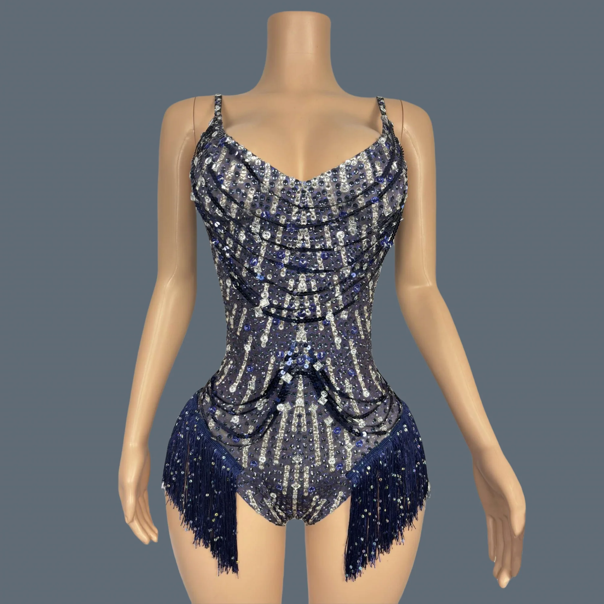 Haute Couture Sparkly Rhinestones Fringes Leotard for Sexy Women gig Dance Bodysuit Nightclub Singer Dancer Stage Wear Shensui - AliExpress Jumpsuits&Rompers