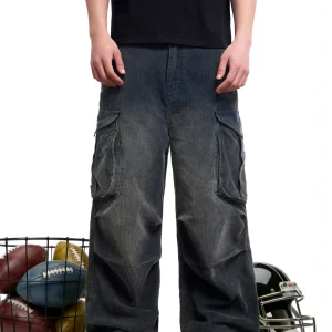 MT99 Corduroy Casual Pants American High Street Loose Men's Straight Leg Cotton Workwear Trousers Vintage Sle Faionable - AliExpress Pants