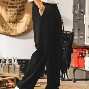 American Sle Casual Pants Men's Summer New Loose Busin Commuting Straight Leg Long Trousers Slim Stripe Drapey Fit - AliExpress Pants