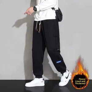Large Size Men's Sport Pants Autumn New Sle Bla Knitted Casual Loose Teenagers Trendy plus Size Extra Wide Leg Trousers - AliExpress Pants