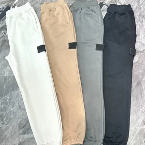 Stone 25FW Organic Cotton Fce Lined Elastic Waist Sweatpants Casual Slim Fit Trousers Ciwalk Sle Men's Clothing - AliExpress Pants