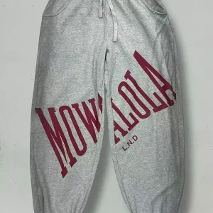 Mowalola Spray Color Distressed Letter Print Baggy Loose Wide Leg Sweatpants Long Trousers Unisex Trendy Cotton Casual Pants - AliExpress Pants