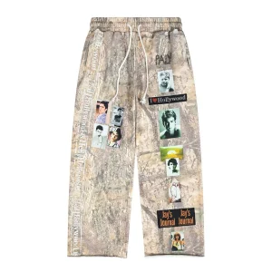American High Street Vintage Play Bieber Straight Loose Drawstring Casual Pants CleanFit Cotton Autumn Youth Fashion - AliExpress Pants