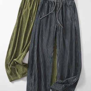 Loose Fit Straight Leg Corduroy Pants Men Women American Style Casual Loose Wide Leg Drapey Straight Leg Trousers - AliExpress Pants