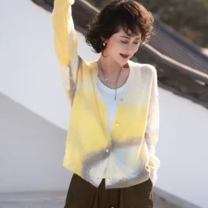 Spring New Arrival Loose Fit Camel Wool Knitwear Versatile Meat Concealing Air Conditioning irt Casual Sle Long Sve V-... - AliExpress Sweaters&Jumpers
