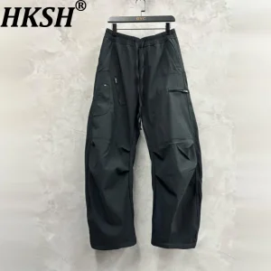 HKSH Autumn New Men Tide Punk Design High Sense Patchwork Cargo Pants Trendy Casual Multi-Pockets Thickened Safari Style HK14874 - AliExpress Pants