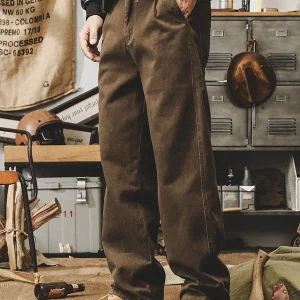American Retro 300g Heavy Duty Workwear Pants Men's Autumn Trendy Brand Fried Wash Loose Straight Leg Casual Long Trousers - AliExpress Pants