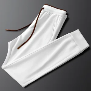Summer thin stretch casual sports pants men slim girdle feet men elastic waist sweatpants - AliExpress Pants