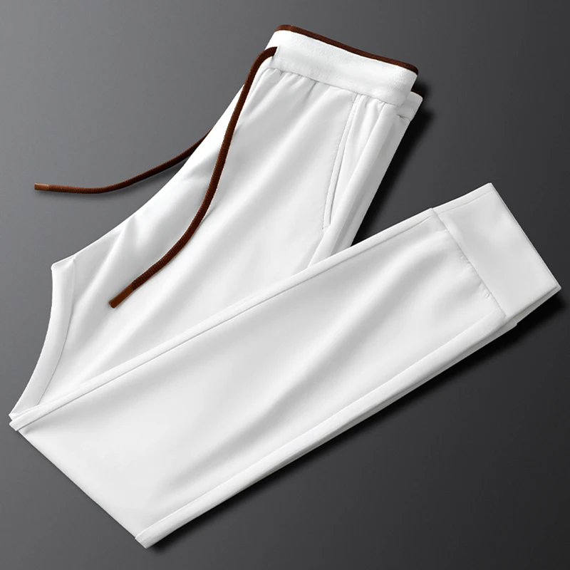 Summer thin stretch casual sports pants men slim girdle feet men elastic waist sweatpants - AliExpress Pants