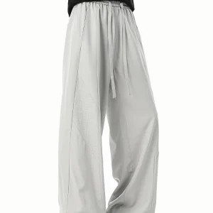 Qui Dry Straight Leg Casual Pants Men's Autumn New Sle Loose Drapey Wide Leg Pants Boys Faionable Polyester Fiber - AliExpress Pants