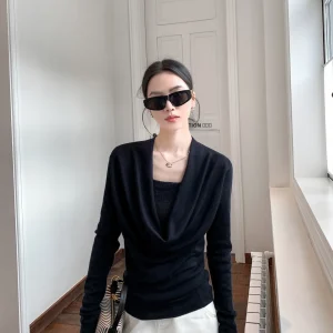 Binguo Women's Slim Fit Knitted Sweater Casual Sle Long Sve Breathable Comfortable Spring 2026 Early Faion Top - AliExpress Sweaters&Jumpers