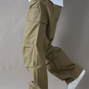 American Camouflage Work Pants Men Loose Straight Casual Trousers Khaki Color Multi Pocket Retro Men's Casual Cotton Pants - AliExpress Pants