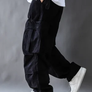 Washed American Retro Work Pants Spring Autumn Loose Straight Leg mid Waist Long Trousers Large Pockets Pure Cotton Trendy Brand - AliExpress Pants