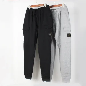 Stone Brand ex Loose Fit Spor Casual Long Pants Cuffed Sweatpants Multiple kets Youthful Trendy  Color - AliExpress Pants