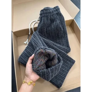 Colorful striped straight sweatpants men's autumn and winter old money style corduroy pants drapey loose casual trousers - AliExpress Pants