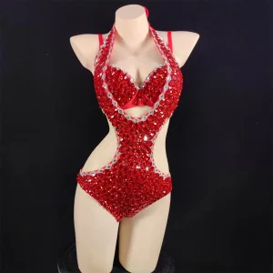 Stage Costumes Sexy Sparkly Halter Bra Bikini Showgirls Dress Special Occassion Women Luxury Rhinestones Beading Bodysuits - AliExpress Jumpsuits&Rompers