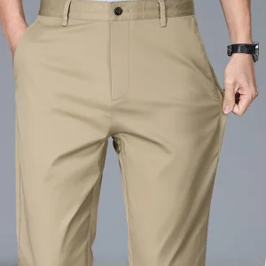 Pierre Cardin Pure Cotton Men's Casual Pants Spring Summer Straight Leg Loose Busin Long Pants Anti-Wrinkle No Ironing Req... - AliExpress Pants