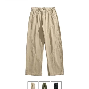 MMOPTOP Men's Casual Wide Leg Pants Loose Fit Straight Cut Trousers Youthful Energy Sle Cotton 00% Four Seasons Universal - AliExpress Pants