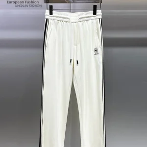 Spring Summer Trendy Straight Leg Casual Pants Men's Fashion Side Strap Rope Sports Comfortable Long Trousers Versatile - AliExpress Pants