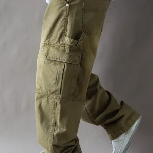 American Workwear Sle Loose Long Pants Men's Casual Khaki Wide Leg Pants Autumn Winter New Arrival Multi ket Straight Le... - AliExpress Pants