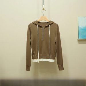 Casual Hooded Sweater Versatile Spring New Arrival Women's Polyester Wool Blend Long Sve Zipper Closure Regular Length - AliExpress Sweaters&Jumpers