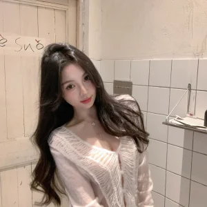 Spring New Sle Women's Knitted Sweater Pure Desire Wind Mixed Wool Hemline Open Cardigan Sweet Sle Long Sve Regular Fit - AliExpress Sweaters&Jumpers