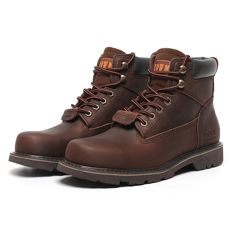 KOWM Cowhide Hiking Shoes Men Waterproof Male Desert Combat Motorcycle boots travel sneakers Ankle Boots Tactical Hunting Boots - AliExpress Sneakers