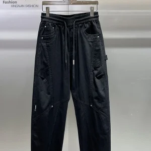 Spring Summer Faion Workwear Wide Leg Pants Men Loose Straight Casual Comfortable Versatile Commute Sli Long Trousers - AliExpress Pants